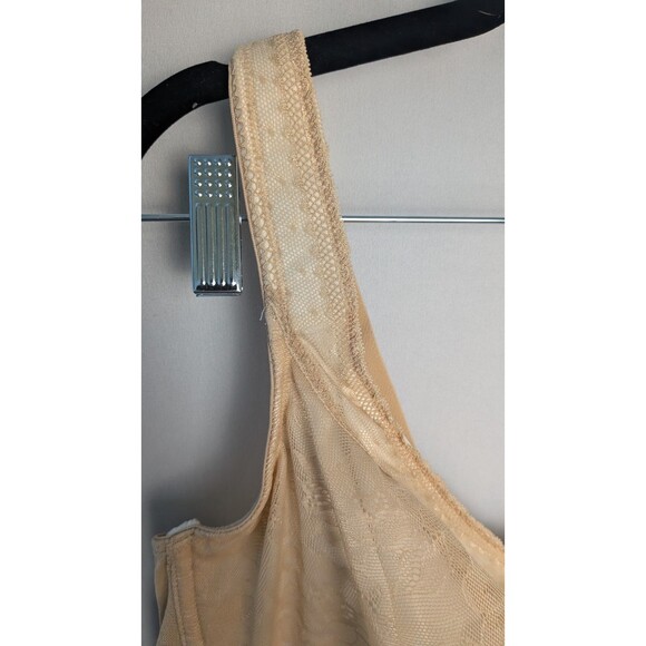 Cacique Bra 44C Beige Floral Modern Lace Unlined Covered Underwire Balconette - Picture 5 of 11